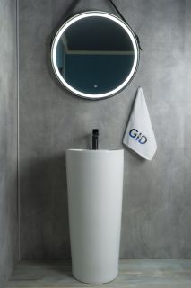 Раковина Gid Nb131 81112 накладная белая 40x40x84